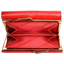 Load image into Gallery viewer, Sassora Genuine Leather Medium Size Red RFID Protected Women Wallet