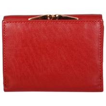 Load image into Gallery viewer, Sassora Genuine Leather Medium Size Red RFID Protected Women Wallet