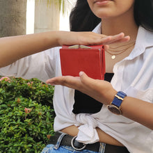 Load image into Gallery viewer, Sassora Genuine Leather Medium Size Red RFID Protected Women Wallet