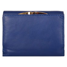Load image into Gallery viewer, Sassora Genuine Leather Small Blue RFID Protected Women Wallet