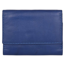 Load image into Gallery viewer, Sassora Genuine Leather Medium Blue RFID Women Wallet
