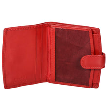 Load image into Gallery viewer, Sassora Genuine Leather Small Size Red RFID Protected girls wallet