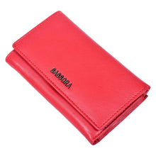 Load image into Gallery viewer, SASSORA Genuine Leather RFID Protected Women’s Tri-fold Travel Wallet with Kiss-Lock