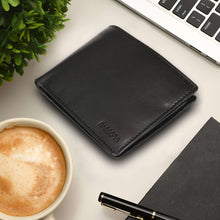 Load image into Gallery viewer, Sassora Genuine Leather Medium Black RFID Men Wallet (7 Card Slots)