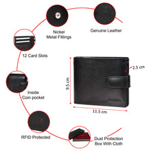 Load image into Gallery viewer, Sassora Premium Leather Medium RFID Wallet For Men