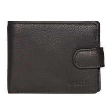 Load image into Gallery viewer, Sassora Genuine Leather Medium Black RFID Protected Gents Wallet
