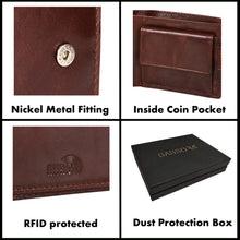 Load image into Gallery viewer, Sassora Premium Leather Medium Snap Closure RFID Wallet For Men