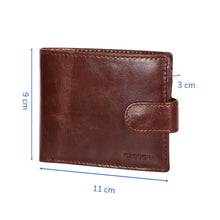 Load image into Gallery viewer, Sassora Premium Leather Medium Snap Closure RFID Wallet For Men