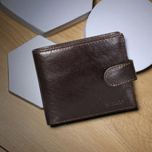 Load image into Gallery viewer, Sassora Genuine Leather Medium Dark Brown RFID Protected Men Wallet (7 Card Slots)