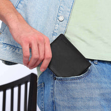 Load image into Gallery viewer, Sassora Premium Leather Large Black Men's RFID Wallet