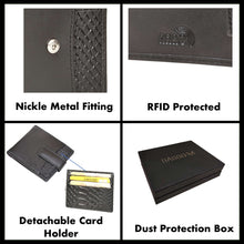 Load image into Gallery viewer, Sassora Premium Leather Men's RFID Wallet – Bi-Fold | Detachable Card Holder | Gift-Ready