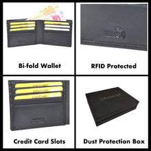 Load image into Gallery viewer, Sassora Premium Bifold RFID Wallet – Genuine Leather | Lightweight | Compact Design