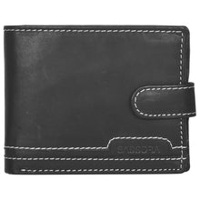 Load image into Gallery viewer, Sassora Premium Leather Snap Closure Bifold Men's RFID Wallet