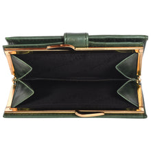 Load image into Gallery viewer, Sassora Premium Leather Snap Closure RFID Ladies Purse Wallet