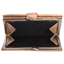 Load image into Gallery viewer, Sassora Premium Leather Snap Closure RFID Women Purse Wallet