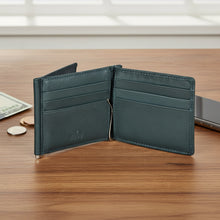 Load image into Gallery viewer, SASSORA Genuine Leather RFID Protected Bi-Fold Wallet with Dual Money Clips