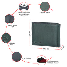 Load image into Gallery viewer, SASSORA Genuine Leather RFID Protected Bi-Fold Wallet with Dual Money Clips