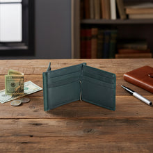 Load image into Gallery viewer, SASSORA Genuine Leather RFID Protected Bi-Fold Wallet with Dual Money Clips