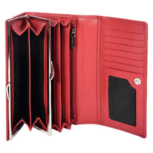 Load image into Gallery viewer, Sassora Women’s Genuine Leather RFID Long Wallet with Kiss Lock
