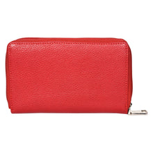 Load image into Gallery viewer, Sassora Genuine Leather Zip Wallet – RFID Protected, 22 Card Slots, Wrist Strap