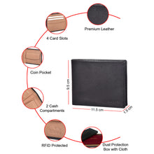 Load image into Gallery viewer, Sassora Premium Leather Bifold RFID Men Bifold Money Wallet