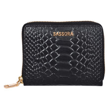 Load image into Gallery viewer, Sassora Premium Leather Girls RFID Zip Closure Small Wallet