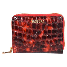 Load image into Gallery viewer, Sassora Premium Leather Girls RFID Zip Closure Small Wallet