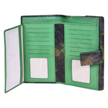 Load image into Gallery viewer, Sassora Women's RFID Leather Wallet – 19 Card Slots, Large Printed Pattern Purse with Multiple Compartments & Zip Pockets