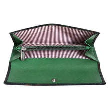 Load image into Gallery viewer, Sassora Women's RFID Leather Wallet – 19 Card Slots, Large Printed Pattern Purse with Multiple Compartments & Zip Pockets