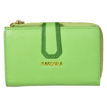 Load image into Gallery viewer, Sassora Premium Leather Women Medium Snap Closure RFID Wallet
