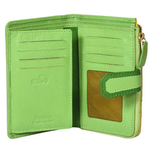 Load image into Gallery viewer, Sassora Premium Leather Women Medium Snap Closure RFID Wallet