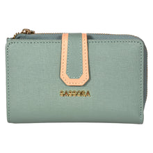 Load image into Gallery viewer, Sassora Premium Leather Ladies Medium Snap Closure RFID Wallet