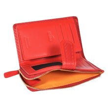 Load image into Gallery viewer, Sassora Premium Leather Girls Medium Snap Closure RFID Wallet