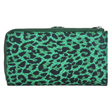 Load image into Gallery viewer, Sassora Women's RFID Leather Wallet – 19 Card Slots, Large Snap Closure Purse with Printed Pattern & Zip Pocket