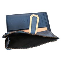 Load image into Gallery viewer, Sassora Premium Leather Girls Large RFID Snap Closure Purse