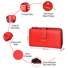 Load image into Gallery viewer, Sassora Premium Leather Ladies Large RFID Snap Closure Purse