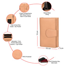 Load image into Gallery viewer, Sassora 100% Genuine Leather Ladies Purse Wallet