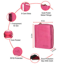 Load image into Gallery viewer, Sassora Premium Leather Small Handy Women RFID Wallet