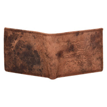 Load image into Gallery viewer, Sassora Premium Leather RFID Blocking Bifold Wallet – Embossed Aeroplane Design