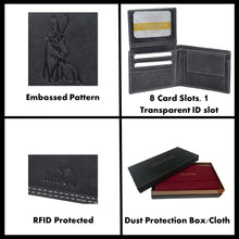 Load image into Gallery viewer, Sassora Genuine Leather Animal Pattern Large RFID Wallet For Boys