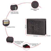 Load image into Gallery viewer, Sassora Genuine Leather Animal Pattern Large RFID Wallet For Men