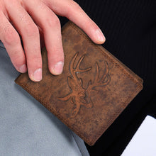 Load image into Gallery viewer, Sassora Genuine Leather Animal Pattern Large RFID Wallet For Men
