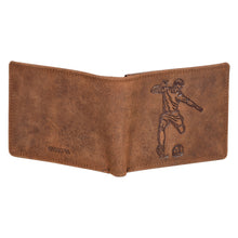 Load image into Gallery viewer, Sassora Genuine Leather Football Player Design Large RFID Wallet For Men