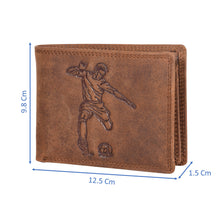 Load image into Gallery viewer, Sassora Genuine Leather Football Player Design Large RFID Wallet For Men