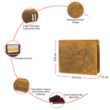 Load image into Gallery viewer, SASSORA Genuine Leather RFID Protected Bi-Fold Wallet with Coin Pocket & ID Slot
