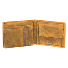 Load image into Gallery viewer, SASSORA Genuine Leather RFID Protected Bi-Fold Wallet with Coin Pocket & ID Slot