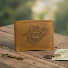 Load image into Gallery viewer, SASSORA Genuine Leather RFID Protected Bi-Fold Wallet with Coin Pocket & ID Slot