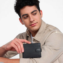 Load image into Gallery viewer, Sassora Premium Leather RFID Bifold Loop Closure Men's Wallet