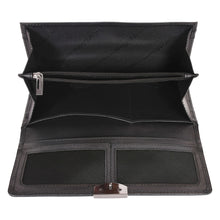 Load image into Gallery viewer, Sassora Premium Leather RFID Women Metal Look Purse Wallet