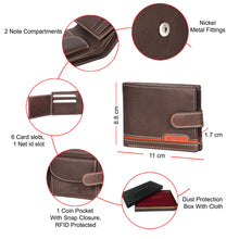 Load image into Gallery viewer, Sassora Premium Leather Bifold Loop Closure RFID Men's Wallet